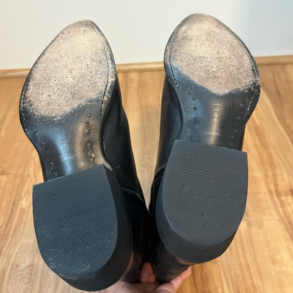 Frye Cowboy Boots Sz 9 Black Mid Calf height Leather - Picture 7 of 10